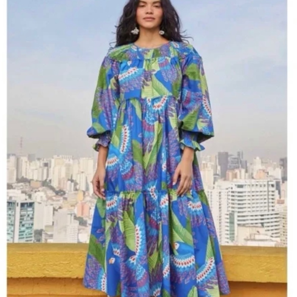 Farm Rio macaw dress
